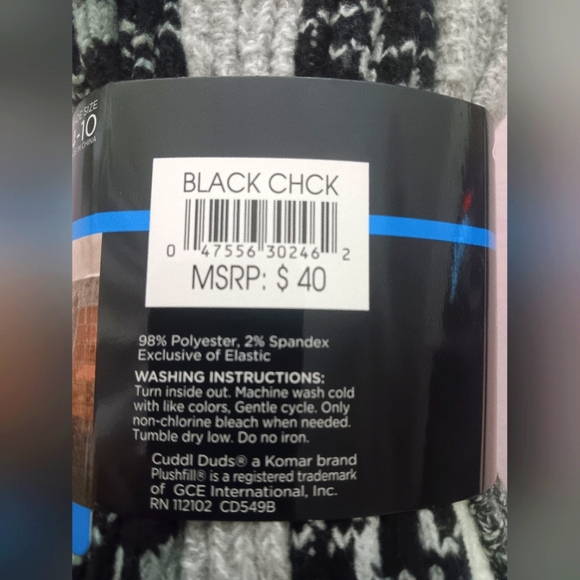 CUDDL DUDS BOOT CREW SOCKS- NWT - Picture 5 of 6